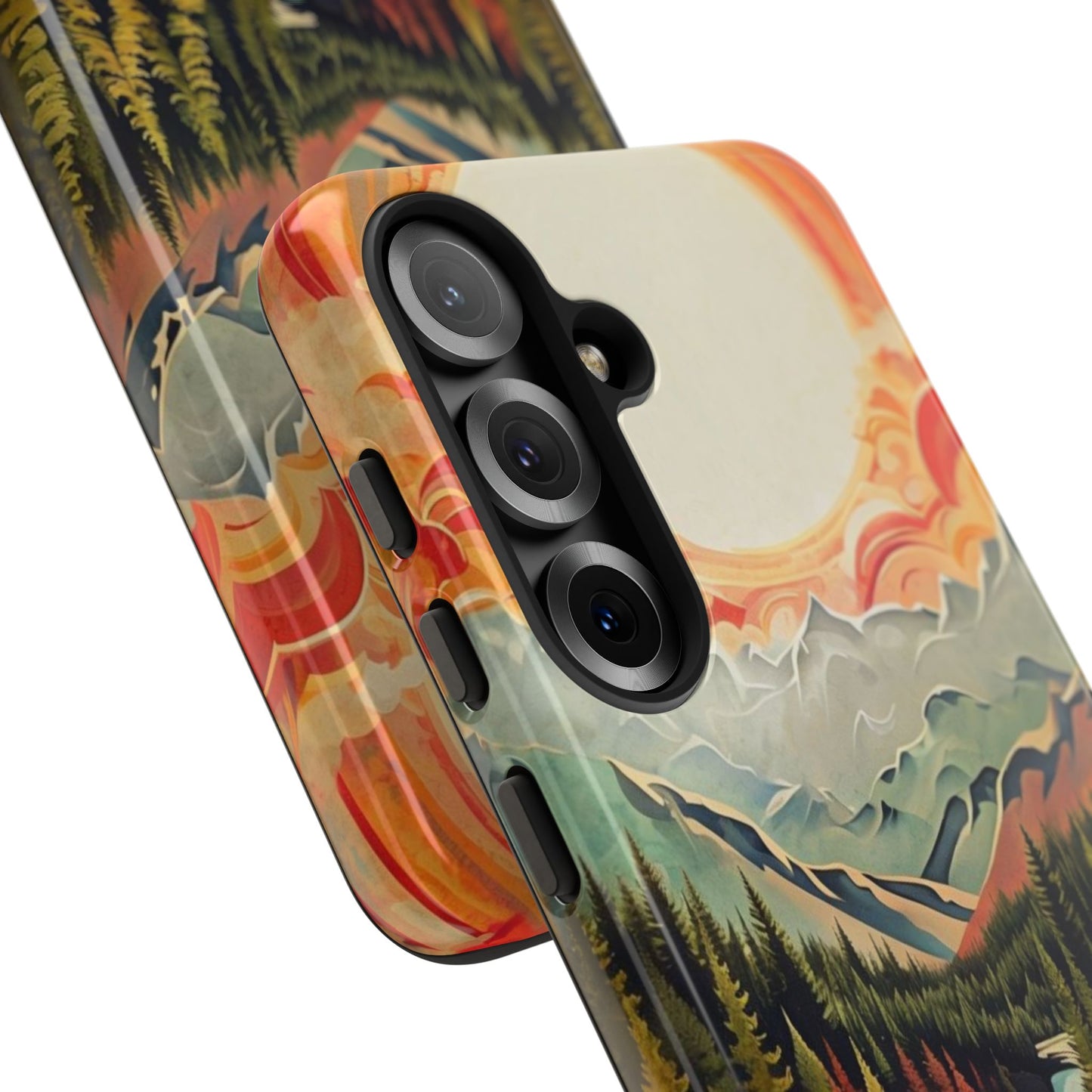 Phone Case Nature – Colorful Mountain Landscape Phone Cover – Artistic Wilderness Design