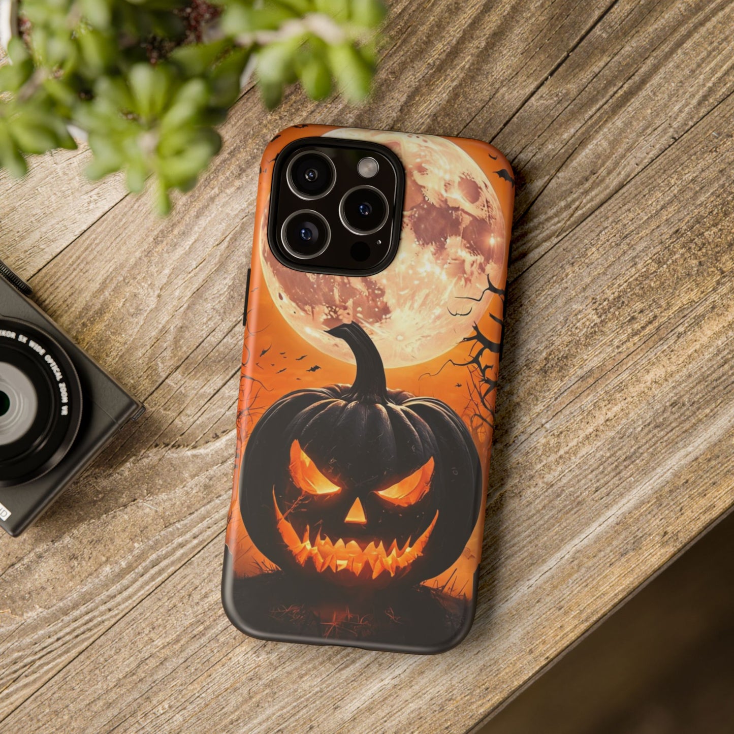Halloween Pumpkin Phone Case – Haunted Night Scene Design