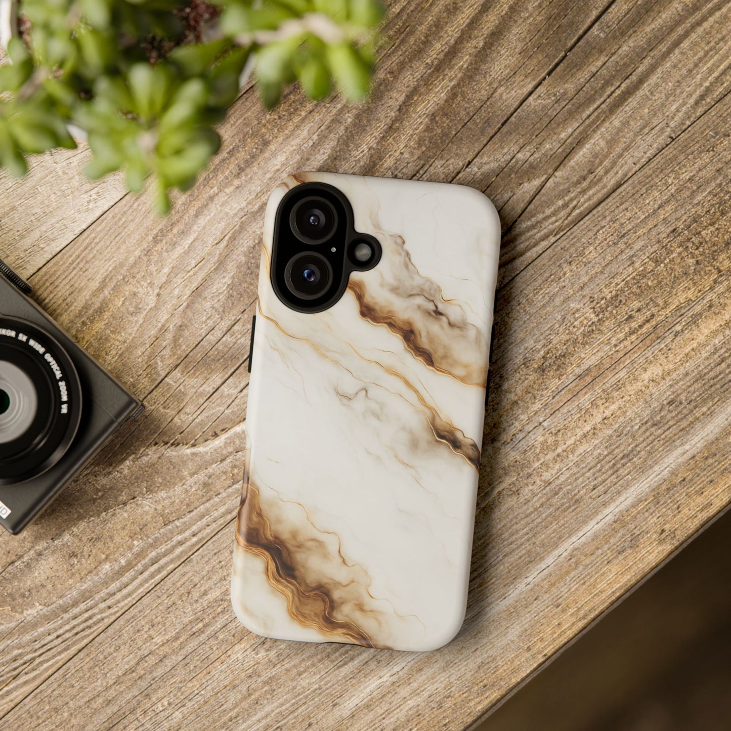 Phone Case Marble – Elegant Luxury Phone Cover, Sleek Design, Brown Beige Marble Pattern