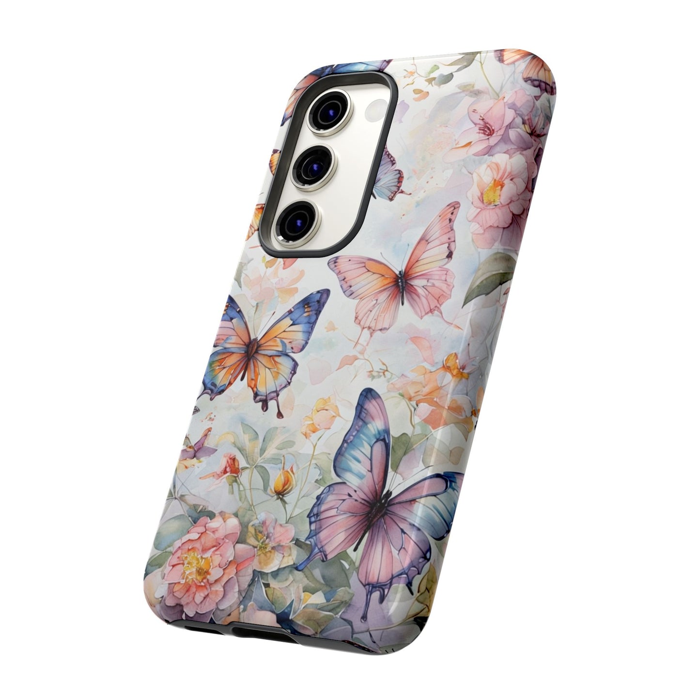 Phone Case Butterfly – Aesthetic Cute Floral Cover - Soft Pastel Butterfly Case