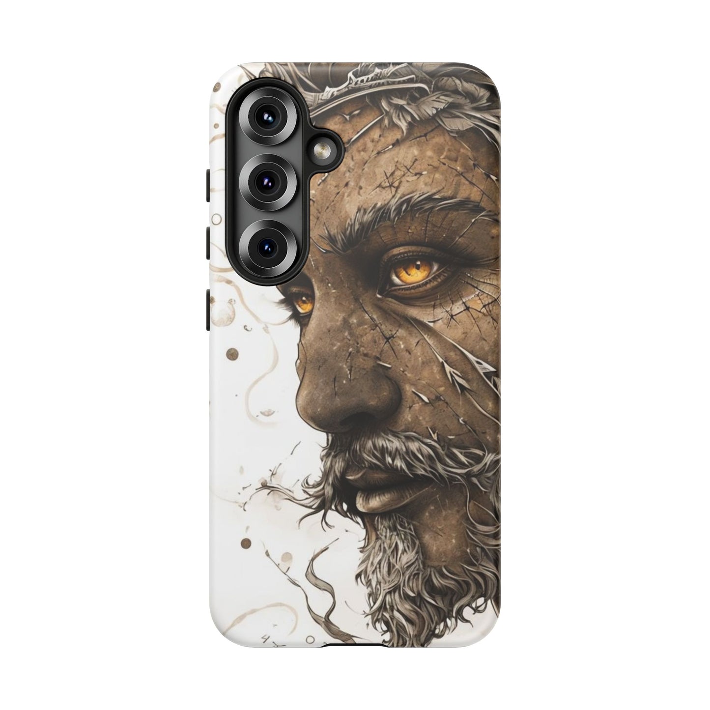 Phone Case Mystical Deity Portrait with Powerful Serene Expression and Ethereal Hues