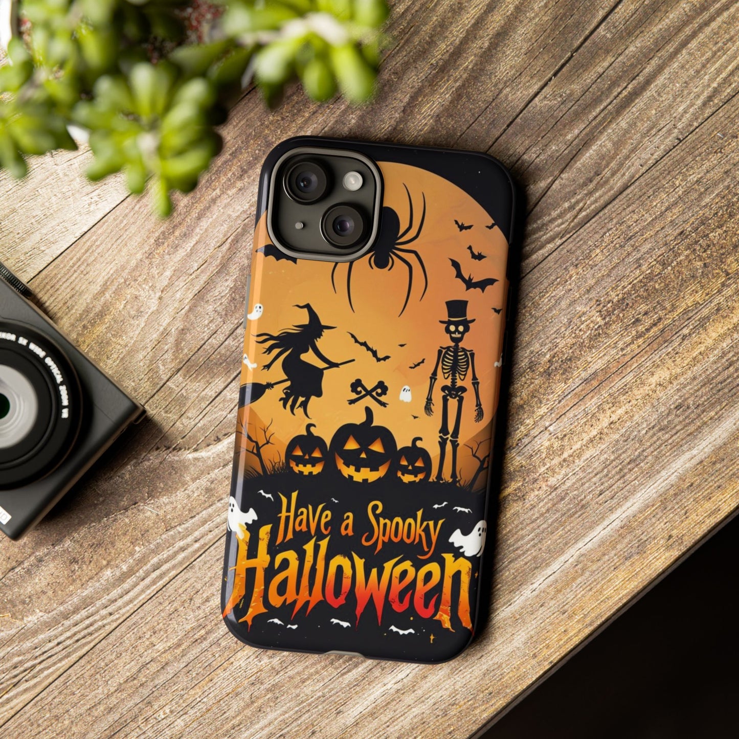 Halloween Phone Case with Jack-o'-Lanterns & Skeletons – Spooky & Stylish Protective Cover
