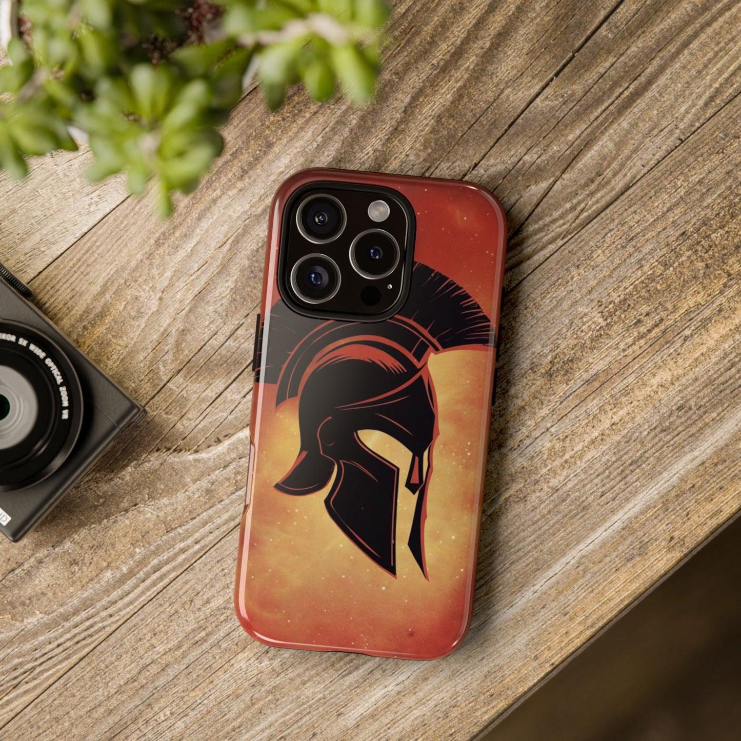 Spartan Warrior Phone Case – Durable Protective Cover with Ancient Helmet Design