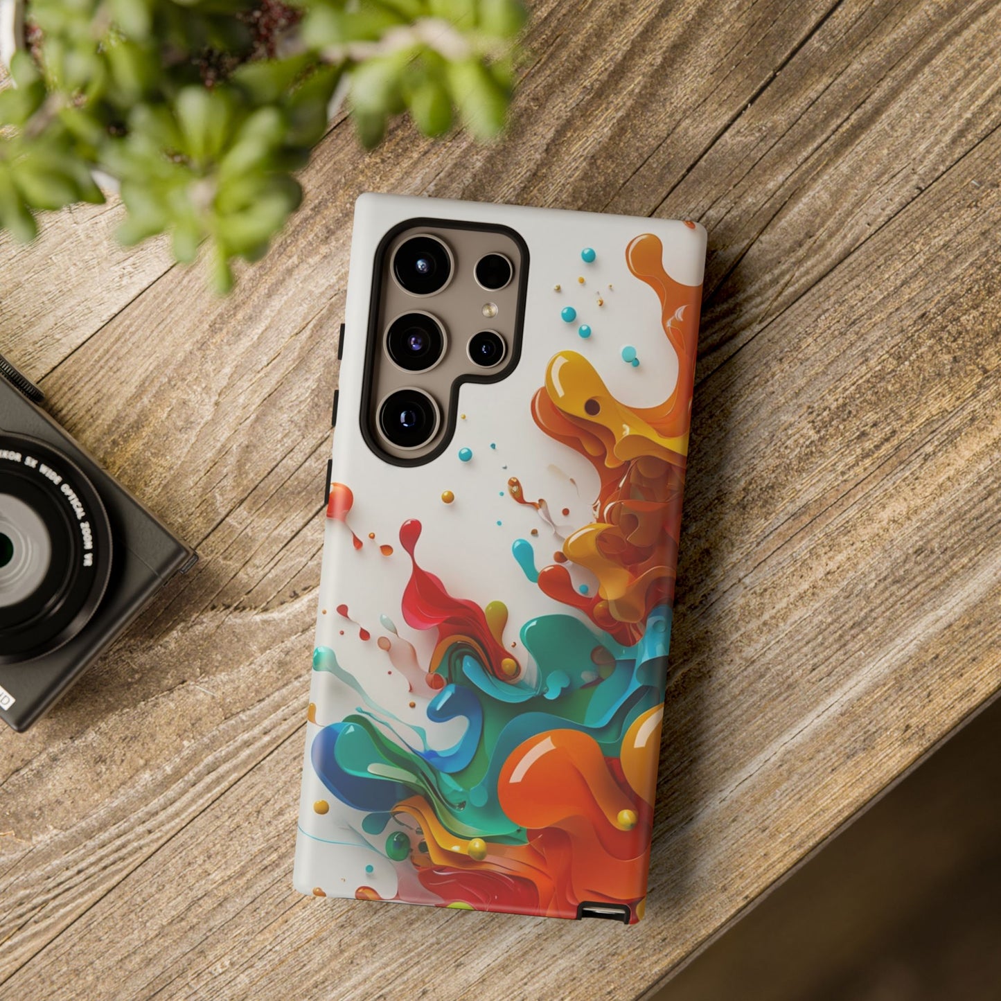Vibrant Abstract Splash Phone Case – Colorful Artistic Design, Shockproof & Scratch-Resistant