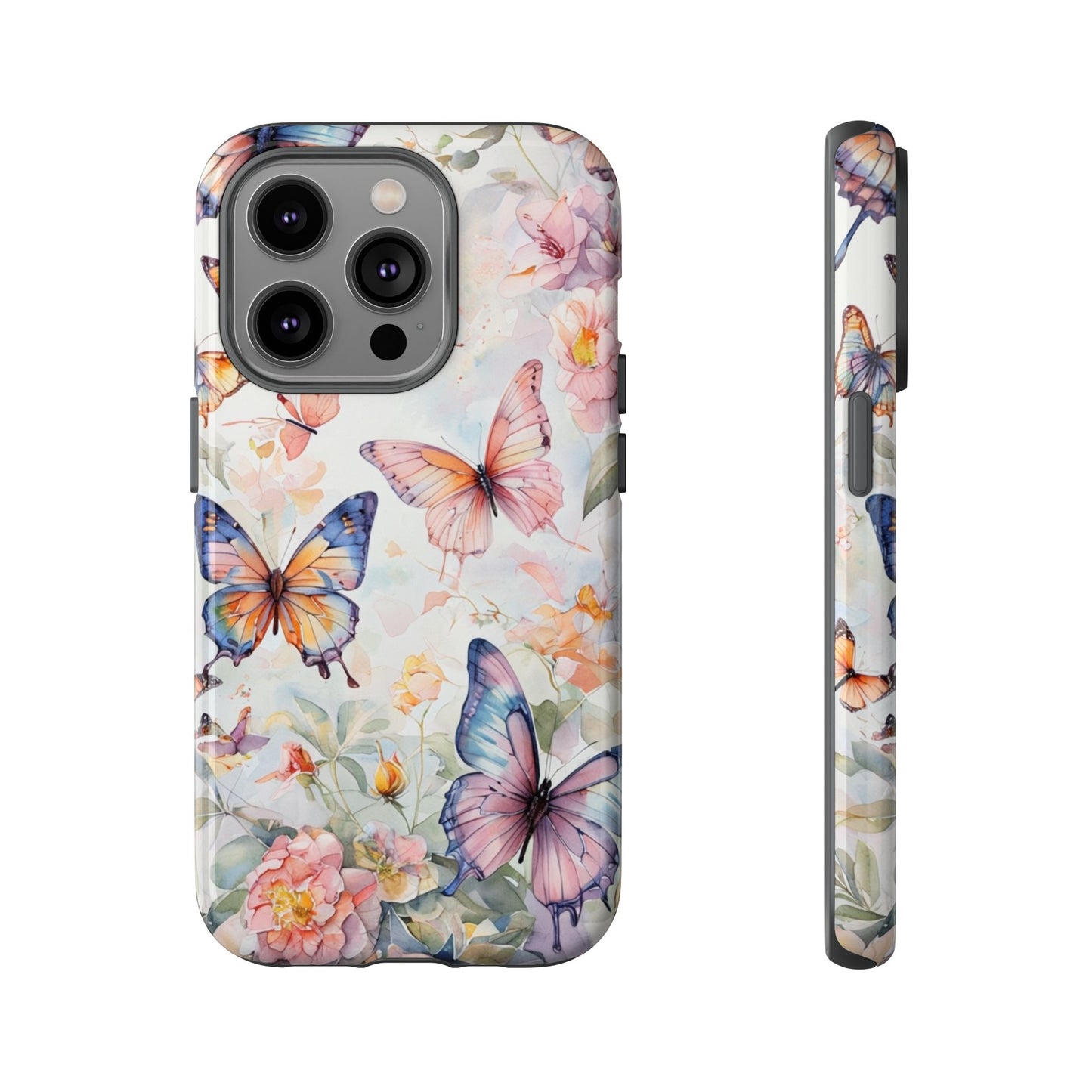 Phone Case Butterfly – Aesthetic Cute Floral Cover - Soft Pastel Butterfly Case