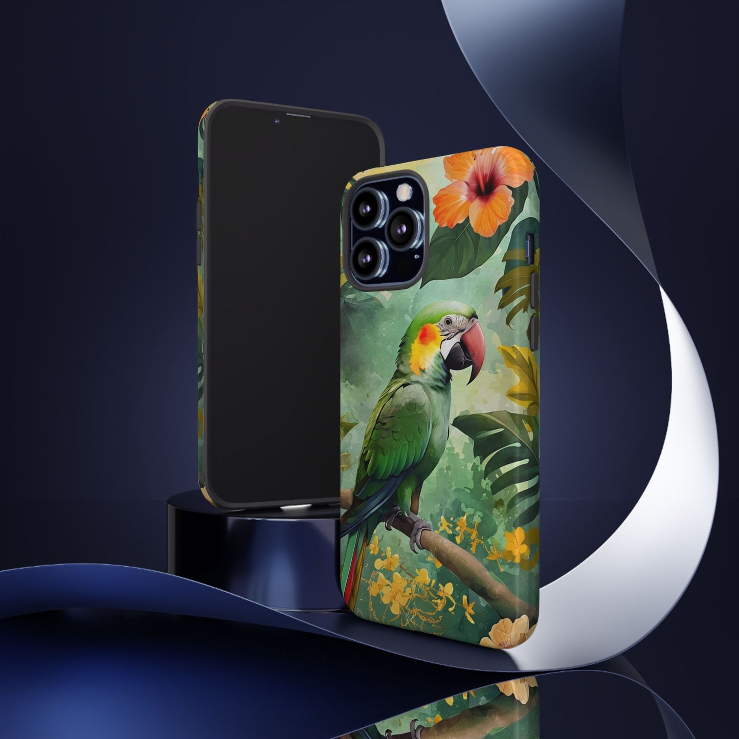 Phone Case Parrot – Vibrant Tropical Bird Art - Dual-Layer Shockproof Protection