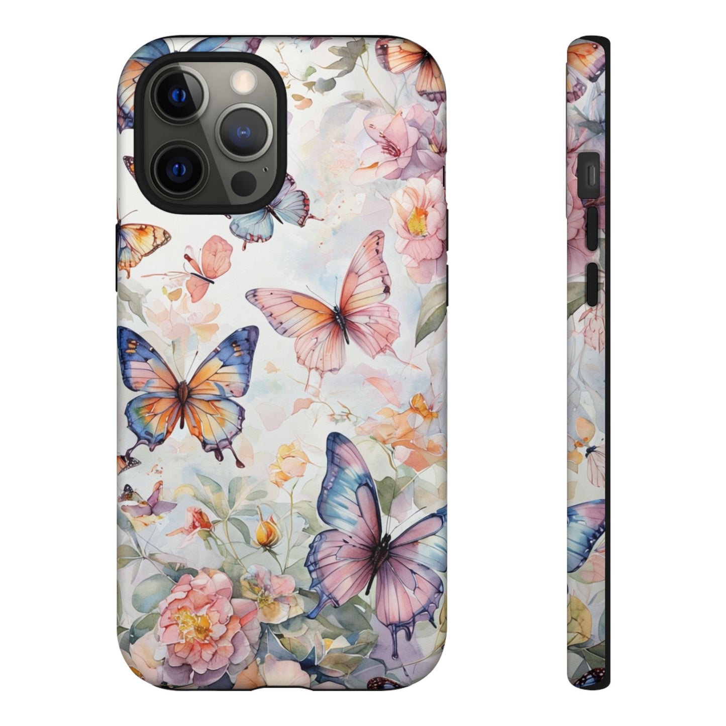 Phone Case Butterfly – Aesthetic Cute Floral Cover - Soft Pastel Butterfly Case