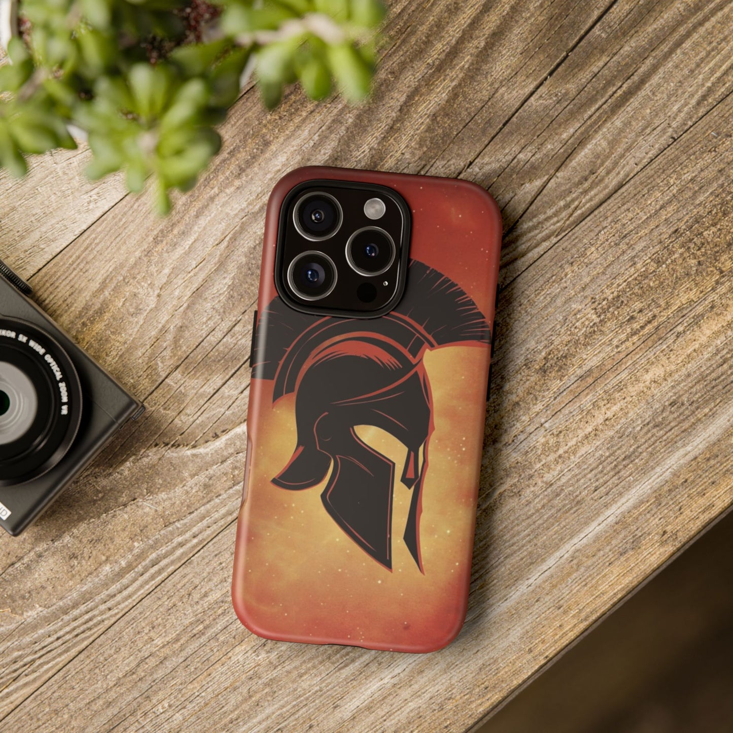 Spartan Warrior Phone Case – Durable Protective Cover with Ancient Helmet Design