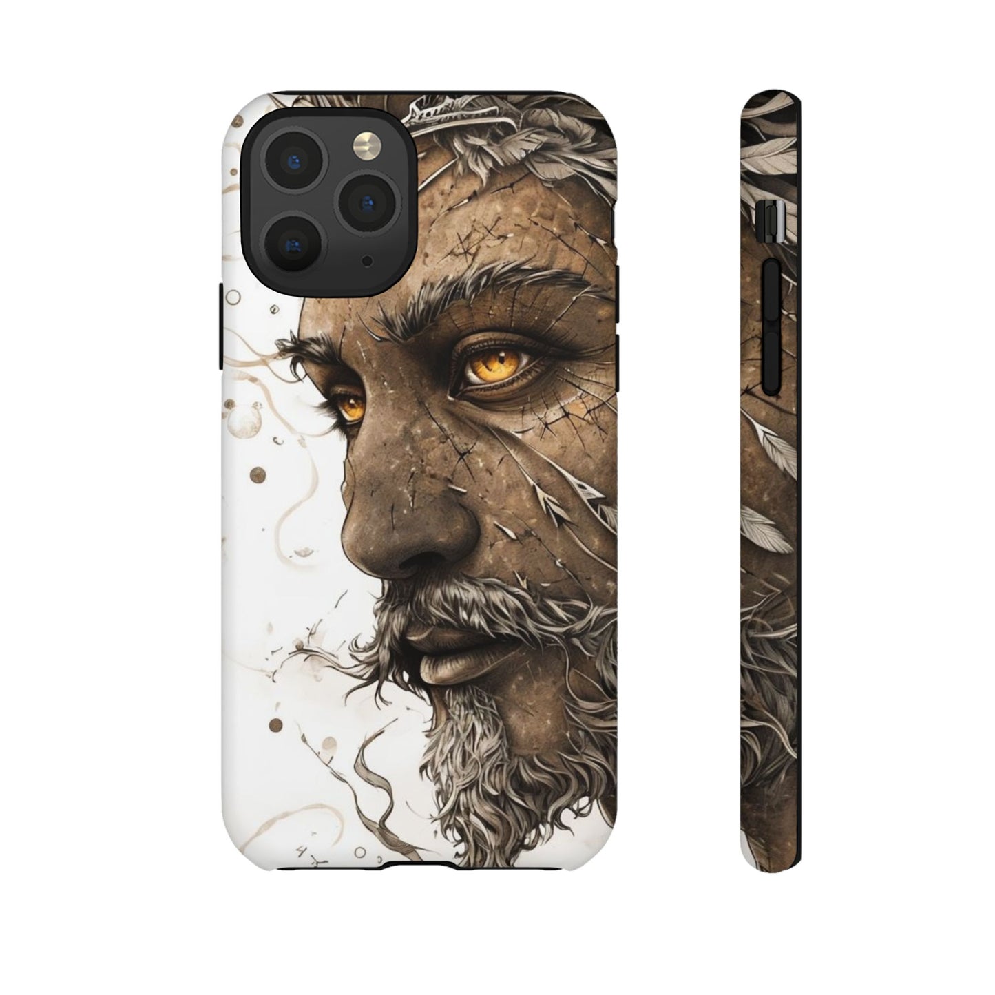 Phone Case Mystical Deity Portrait with Powerful Serene Expression and Ethereal Hues