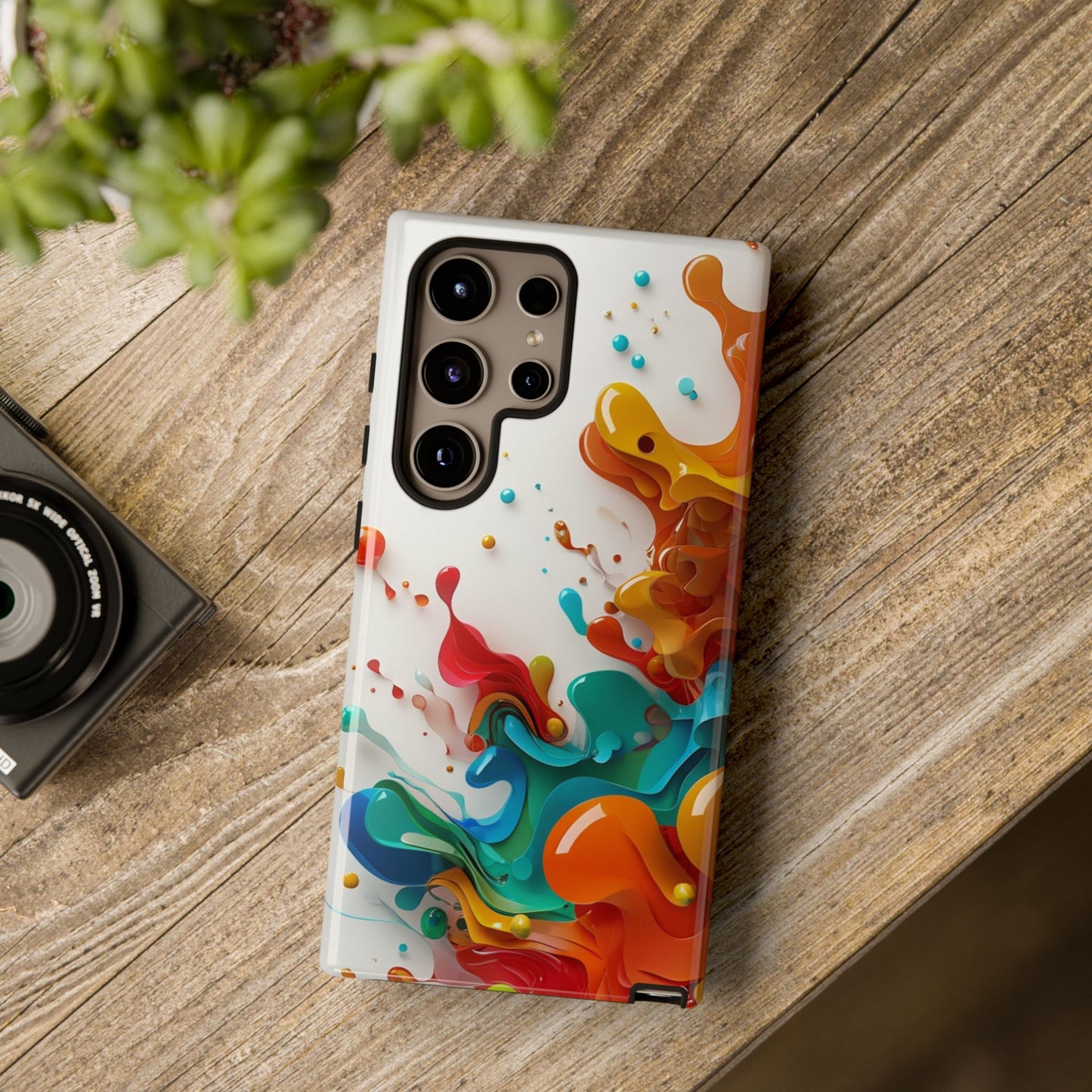 Vibrant Abstract Splash Phone Case – Colorful Artistic Design, Shockproof & Scratch-Resistant