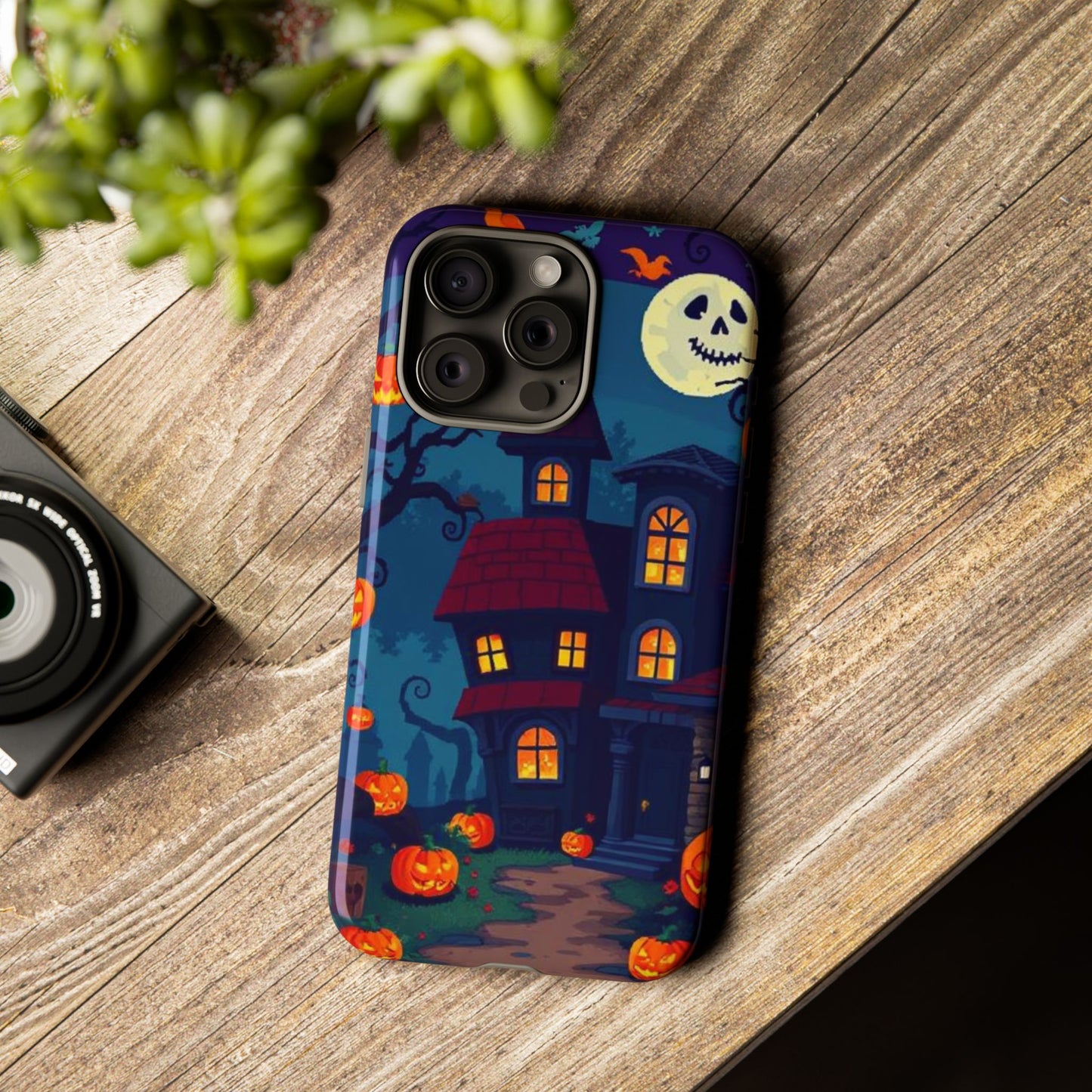Haunted House Halloween Phone Case – Spooky Jack-o’-Lantern Design