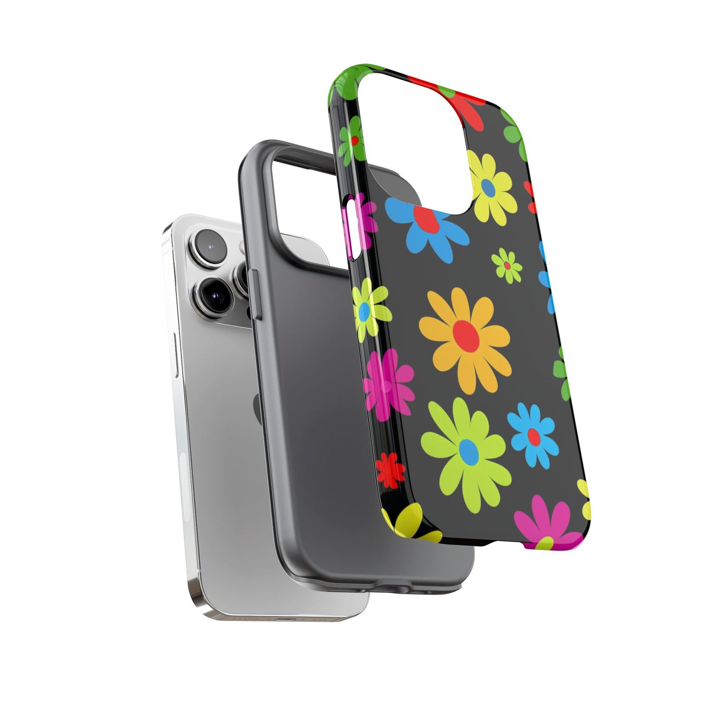 Phone Case Colorful Daisy – Cute Floral Cover - Aesthetic Multicolor Flower Case