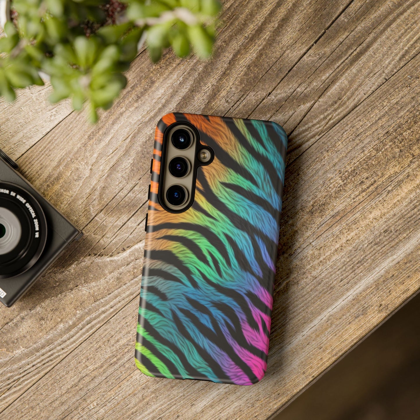 Rainbow Zebra iPhone Case – Colorful Animal Pattern Protective Cover