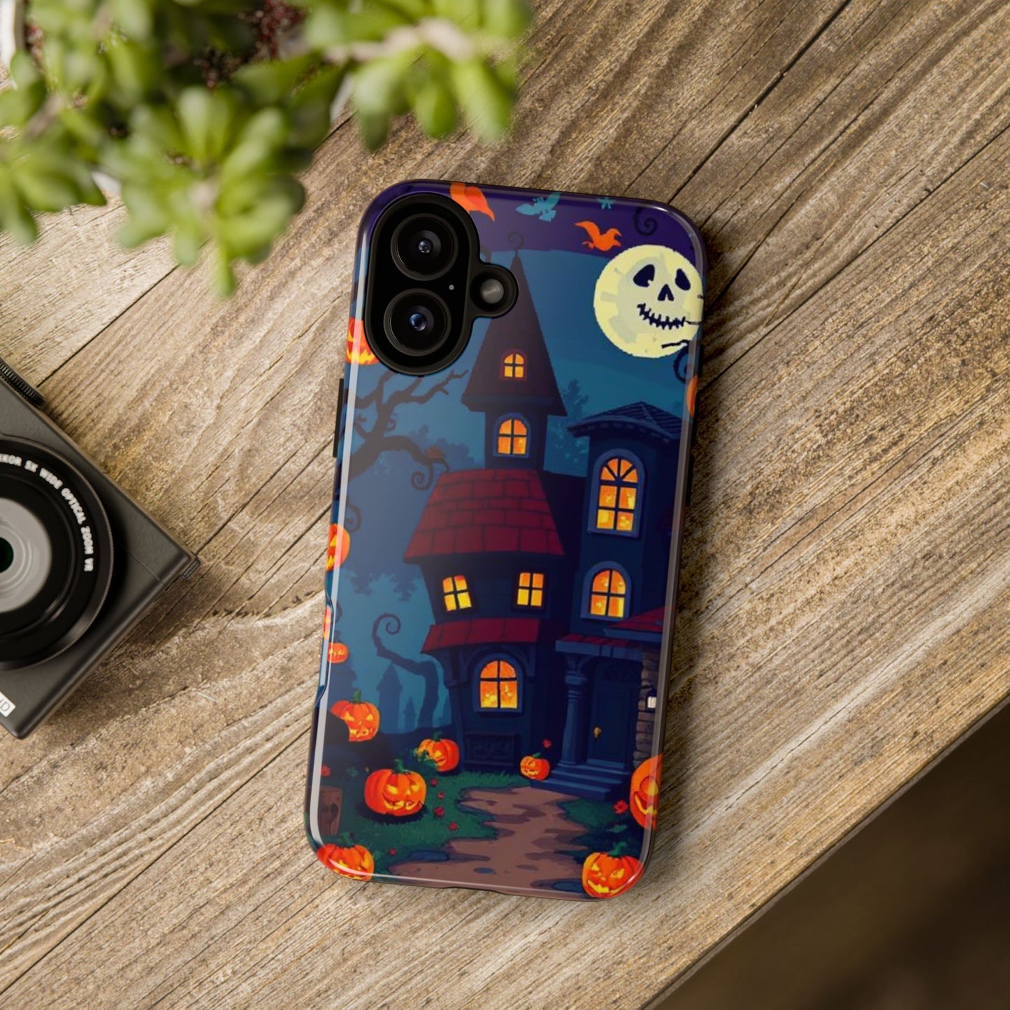 Haunted House Halloween Phone Case – Spooky Jack-o’-Lantern Design