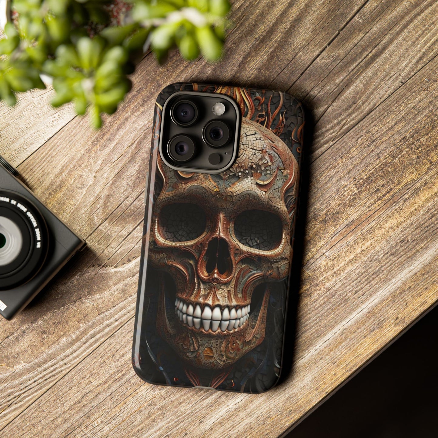 Phone Case Skull Armor – Dark Gothic Horror Cover for Metalheads