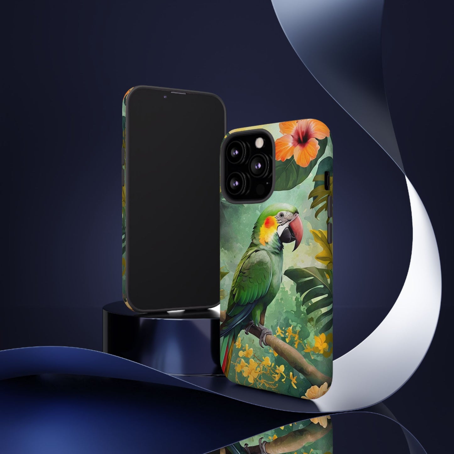 Phone Case Parrot – Vibrant Tropical Bird Art - Dual-Layer Shockproof Protection