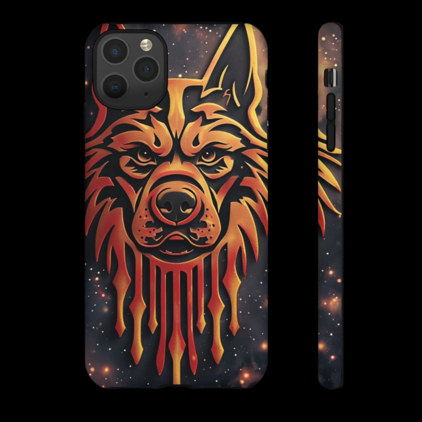 Phone Case Tribal Dog – Fierce Galaxy Design for Dog Lovers