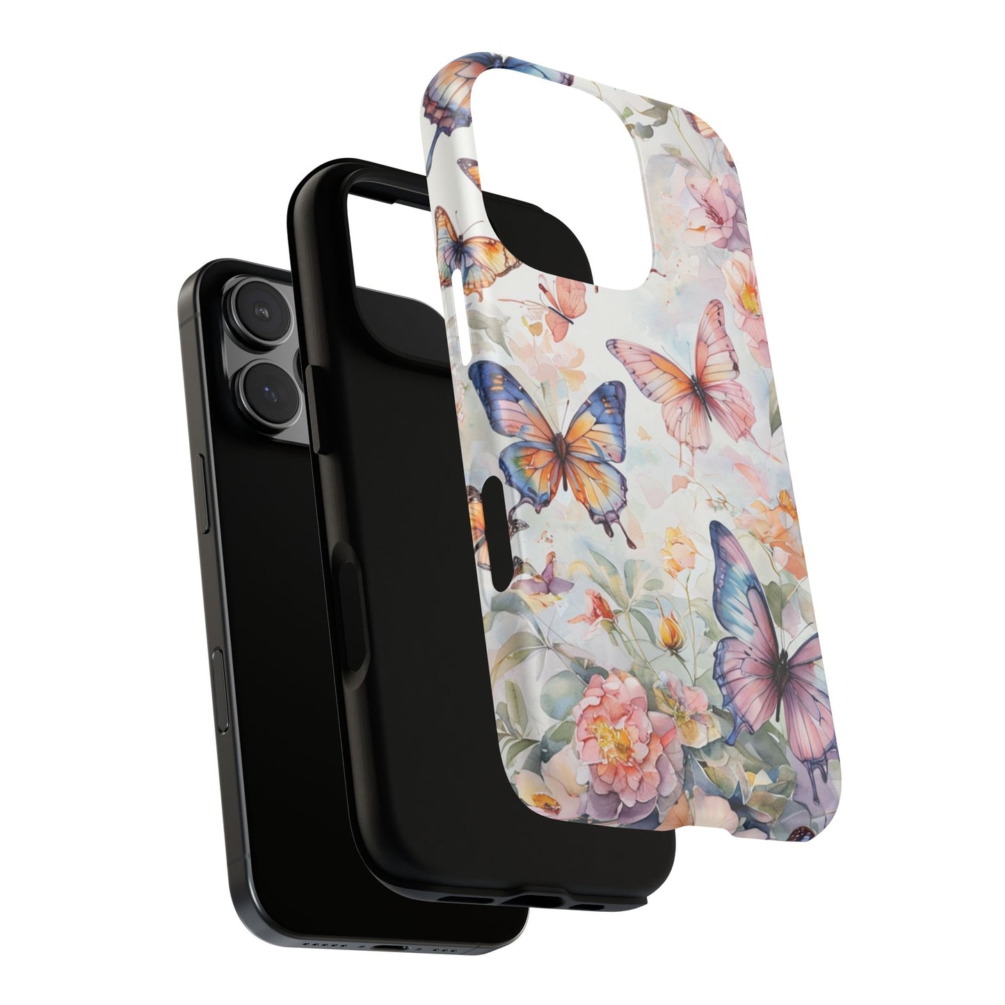 Phone Case Butterfly – Aesthetic Cute Floral Cover - Soft Pastel Butterfly Case