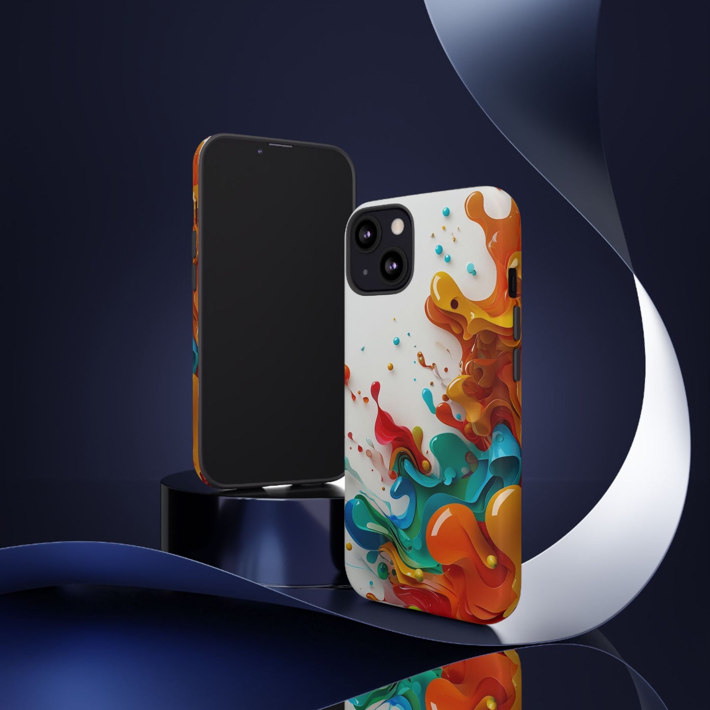 Vibrant Abstract Splash Phone Case – Colorful Artistic Design, Shockproof & Scratch-Resistant