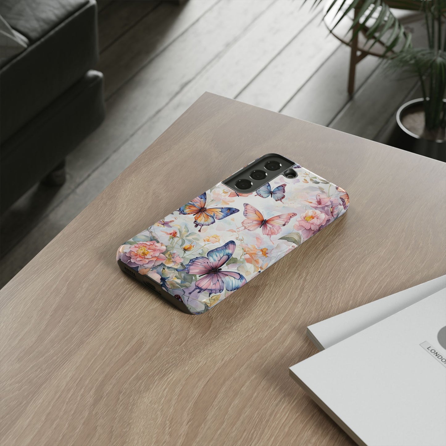 Phone Case Butterfly – Aesthetic Cute Floral Cover - Soft Pastel Butterfly Case