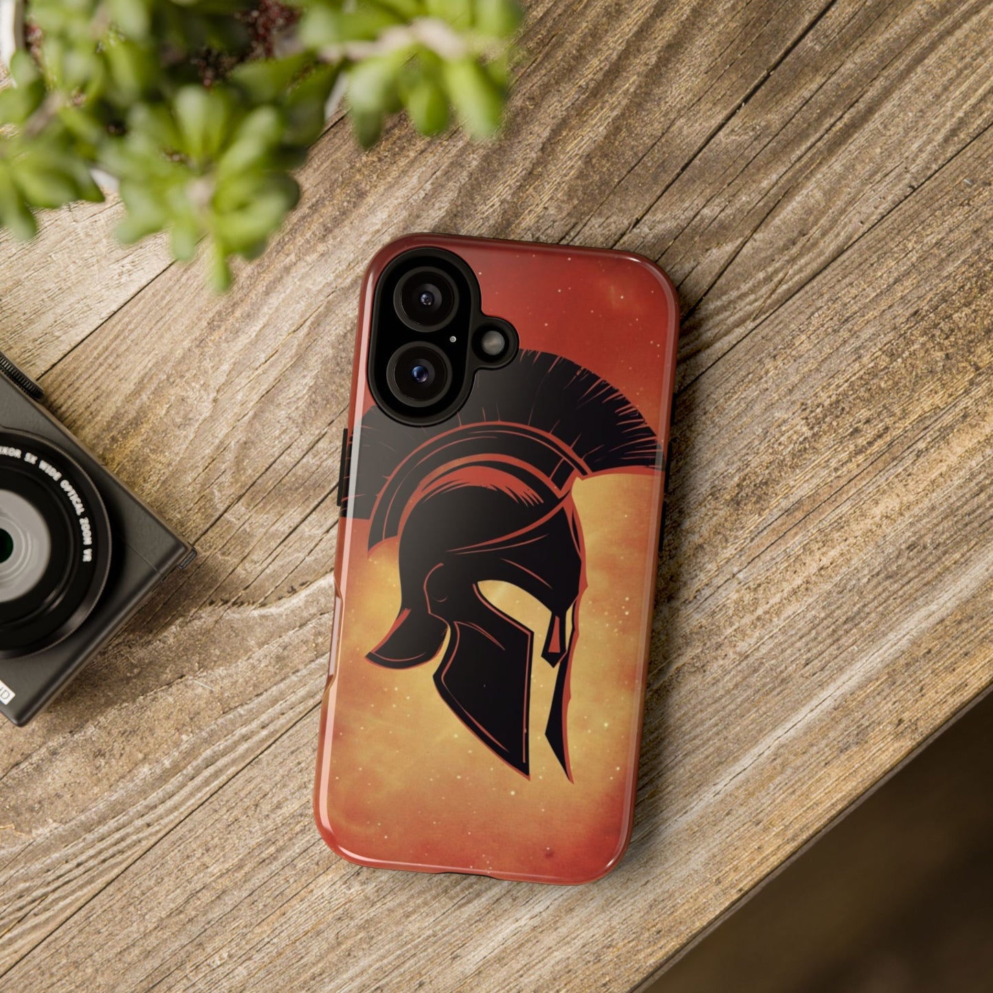 Spartan Warrior Phone Case – Durable Protective Cover with Ancient Helmet Design