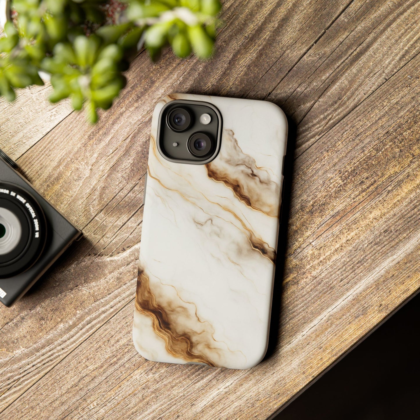 Phone Case Marble – Elegant Luxury Phone Cover, Sleek Design, Brown Beige Marble Pattern