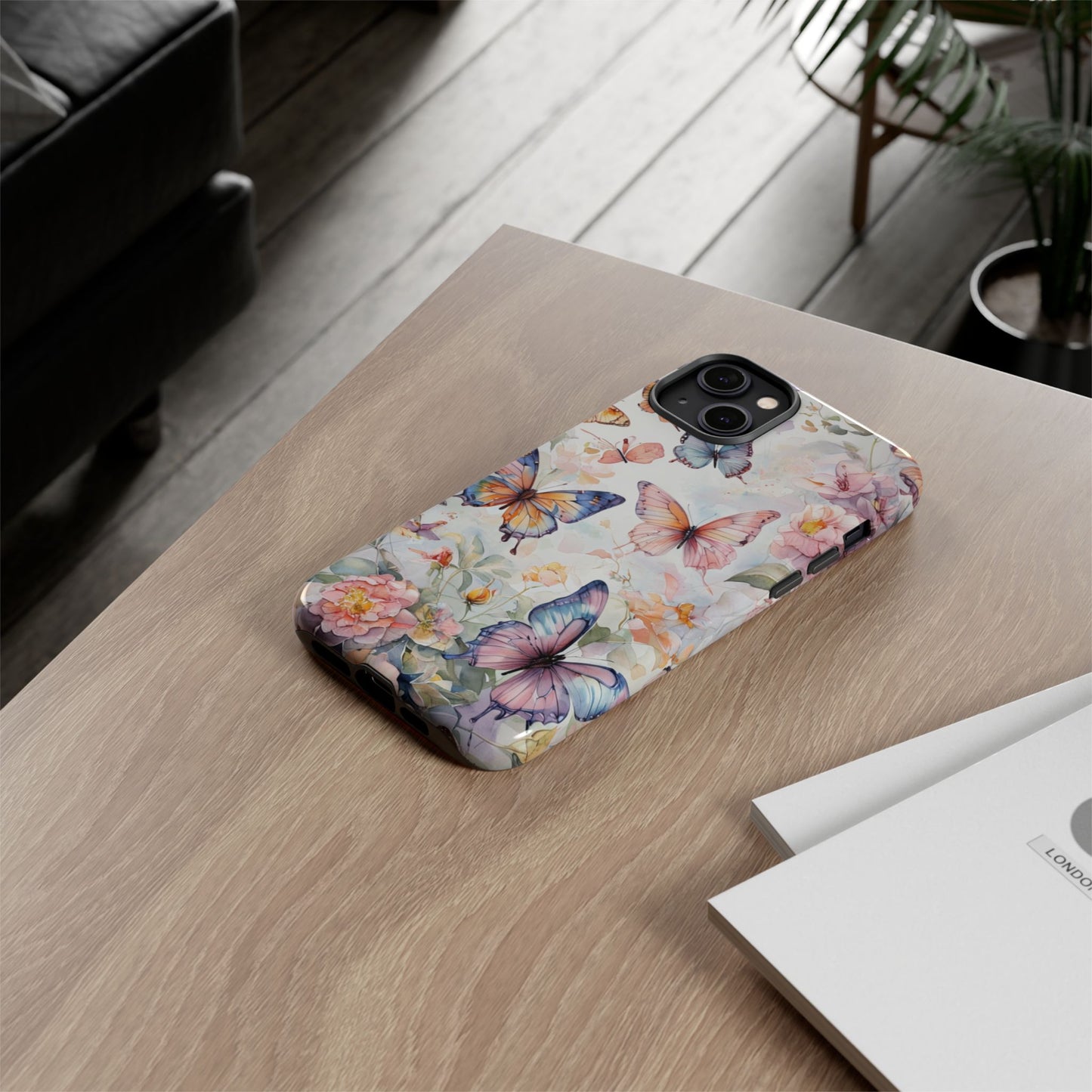 Phone Case Butterfly – Aesthetic Cute Floral Cover - Soft Pastel Butterfly Case