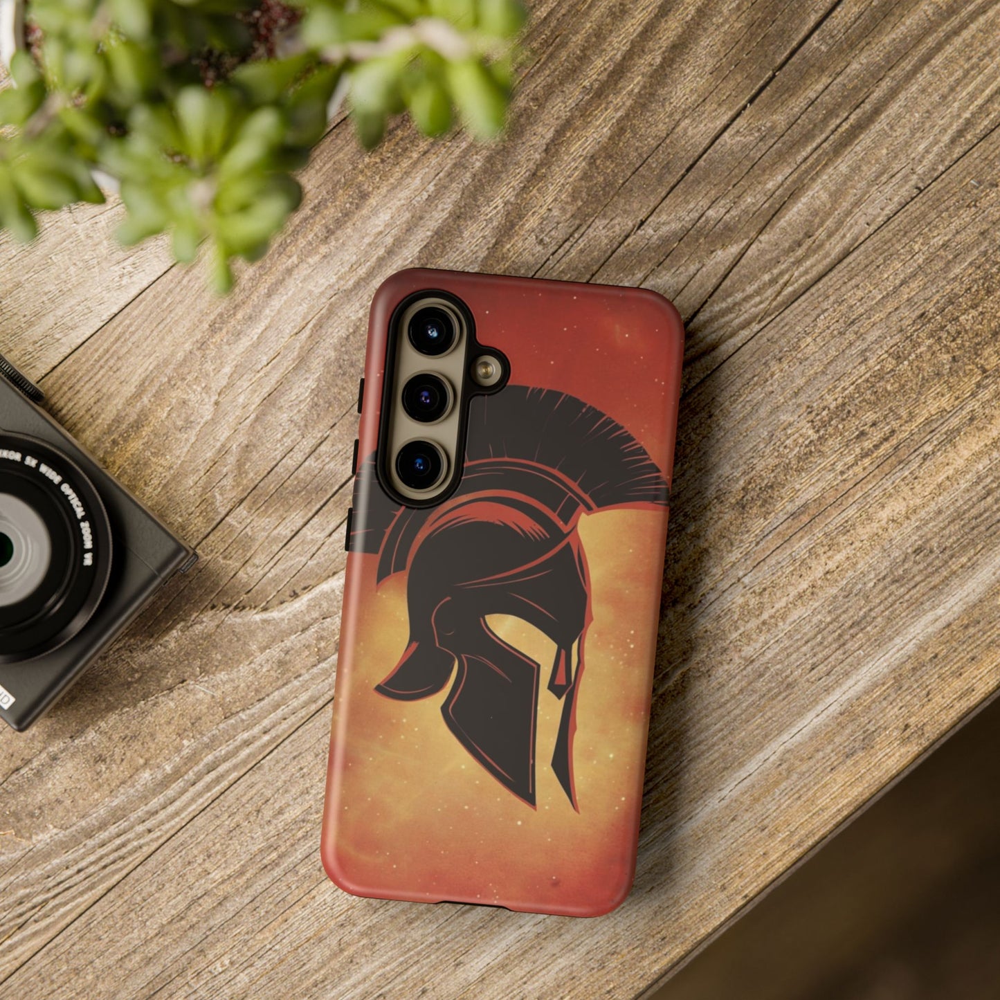 Spartan Warrior Phone Case – Durable Protective Cover with Ancient Helmet Design