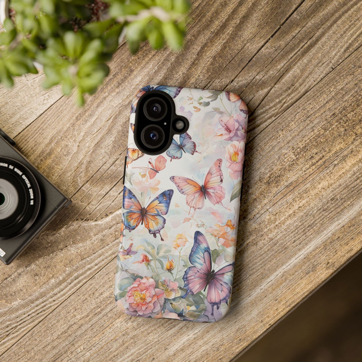 Phone Case Butterfly – Aesthetic Cute Floral Cover - Soft Pastel Butterfly Case