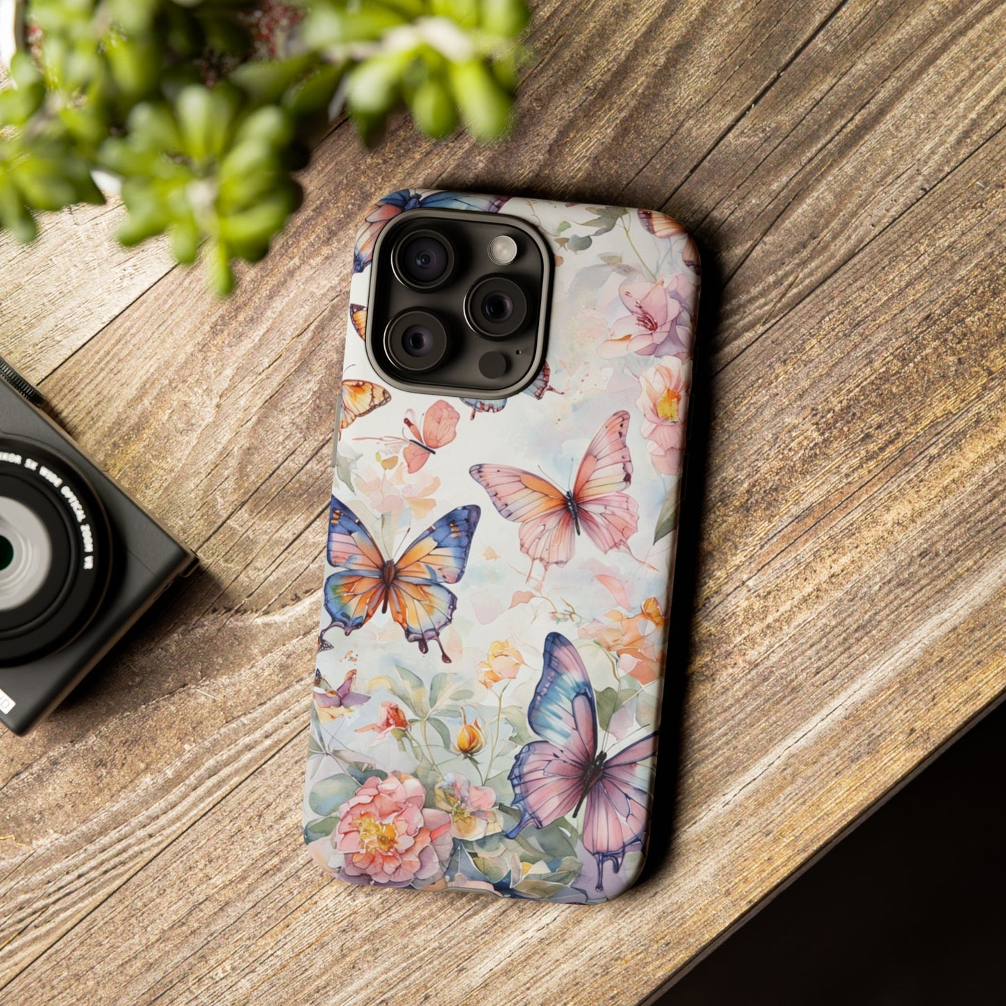 Phone Case Butterfly – Aesthetic Cute Floral Cover - Soft Pastel Butterfly Case