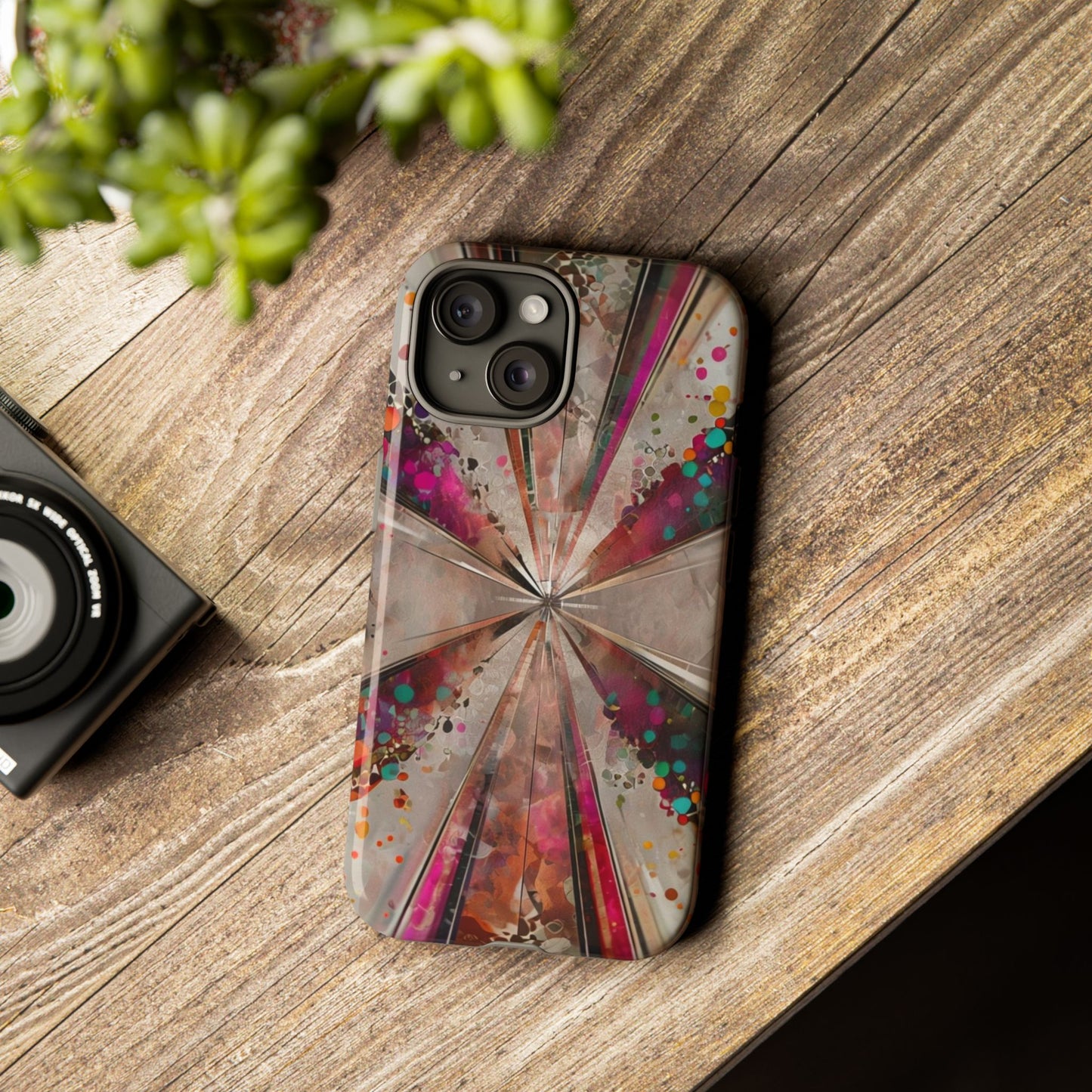 Phone Case Color Burst Abstract – Modern Art Cover for iPhone & Samsung