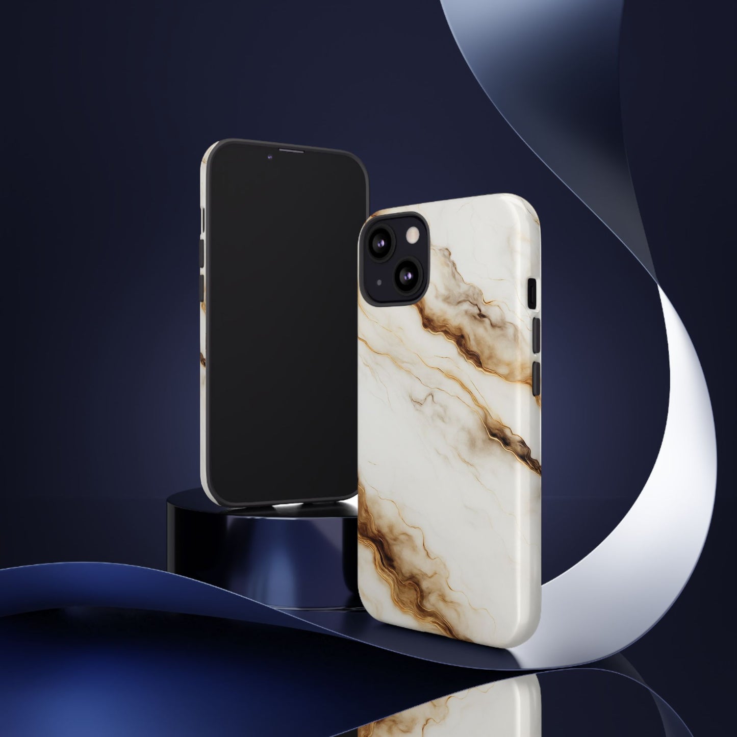 Phone Case Marble – Elegant Luxury Phone Cover, Sleek Design, Brown Beige Marble Pattern