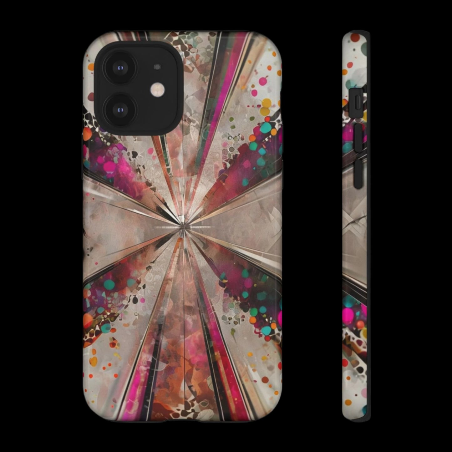 Phone Case Color Burst Abstract – Modern Art Cover for iPhone & Samsung