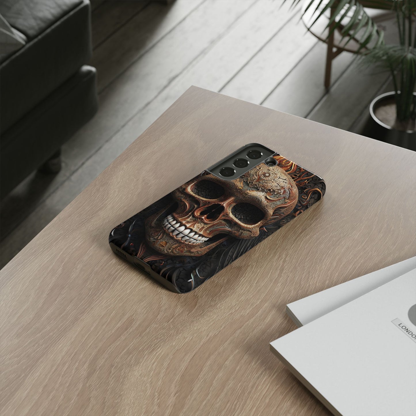Phone Case Skull Armor – Dark Gothic Horror Cover for Metalheads