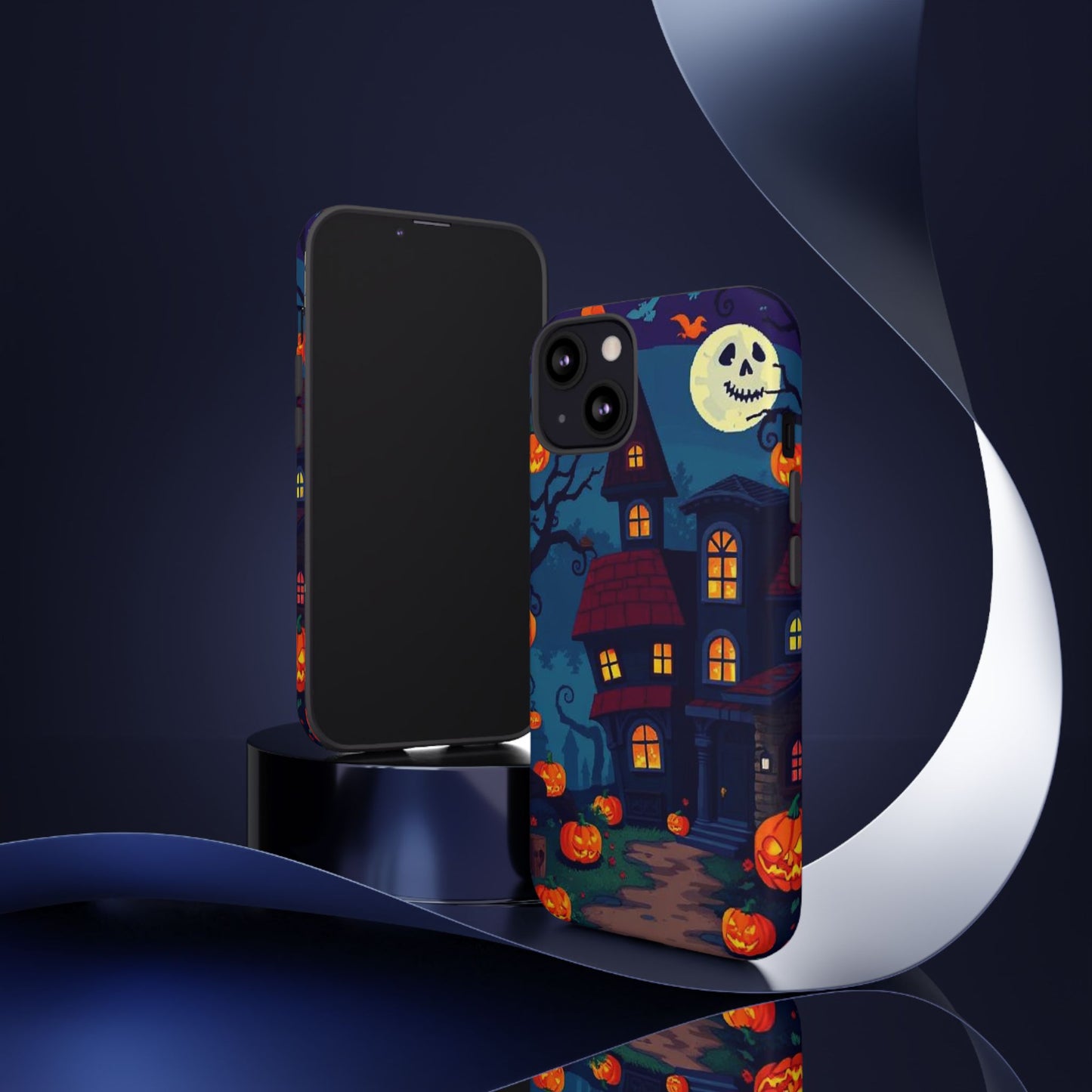 Haunted House Halloween Phone Case – Spooky Jack-o’-Lantern Design