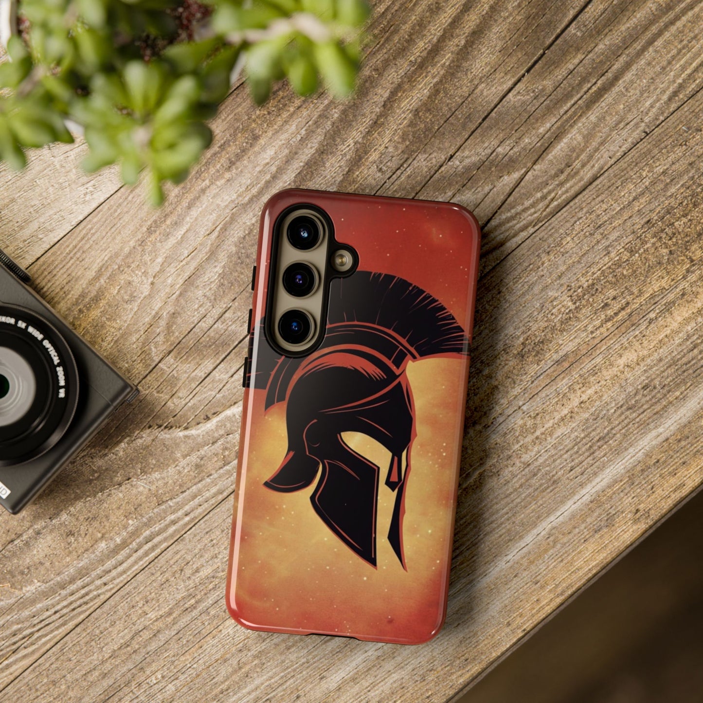 Spartan Warrior Phone Case – Durable Protective Cover with Ancient Helmet Design