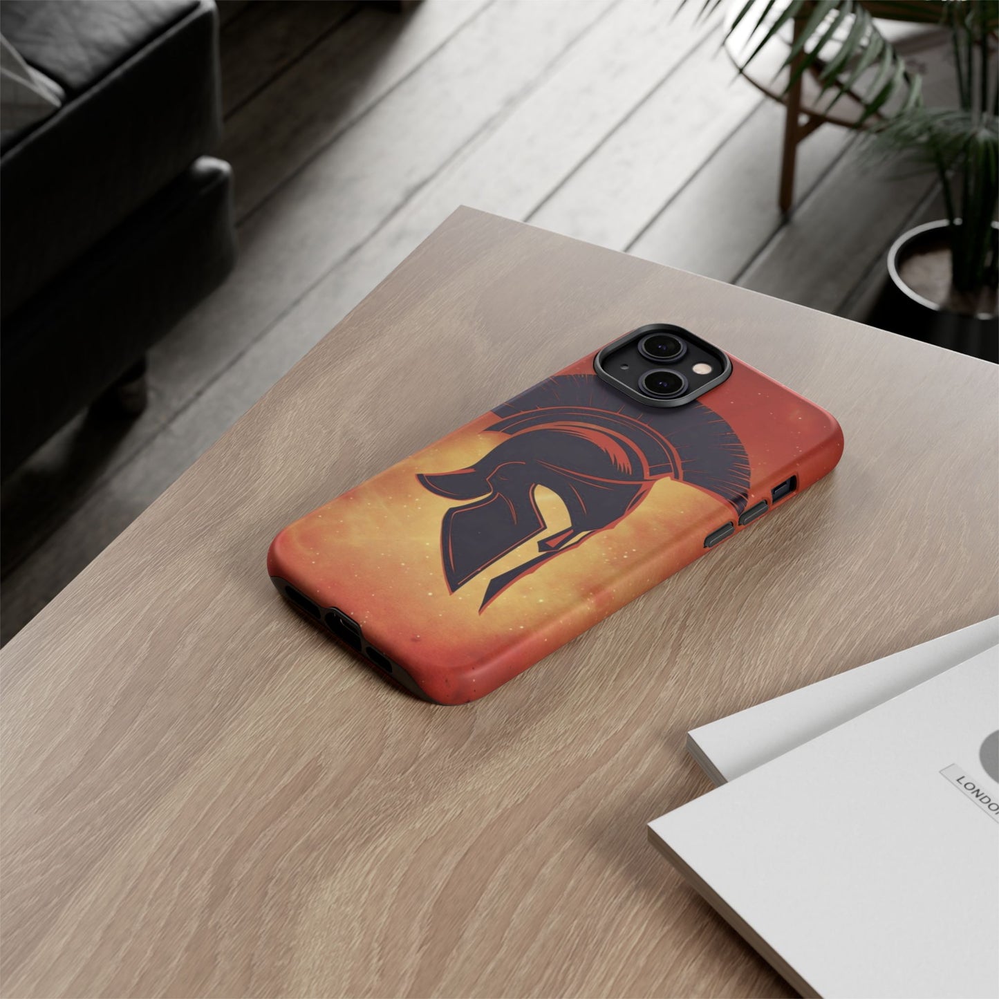 Spartan Warrior Phone Case – Durable Protective Cover with Ancient Helmet Design
