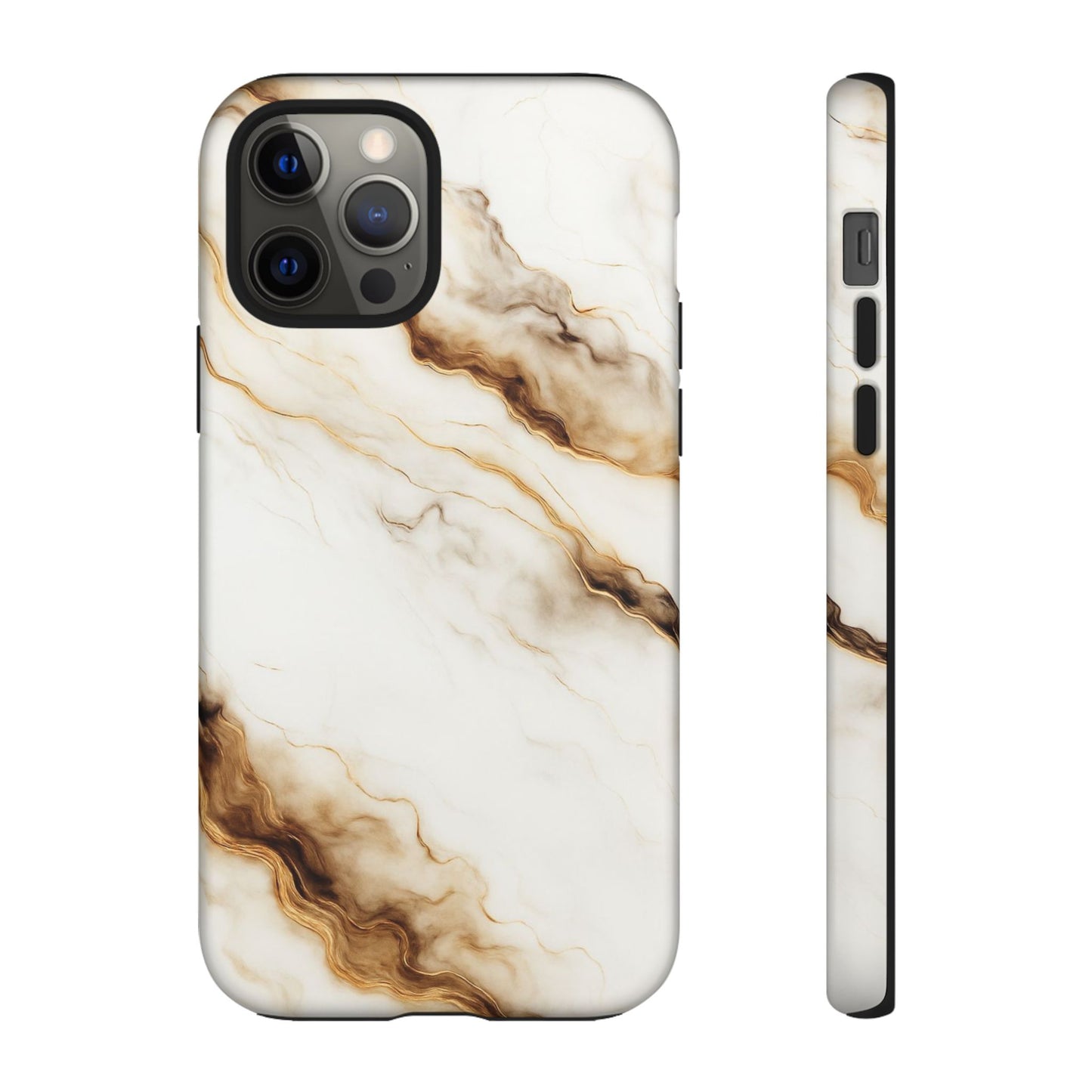 Phone Case Marble – Elegant Luxury Phone Cover, Sleek Design, Brown Beige Marble Pattern