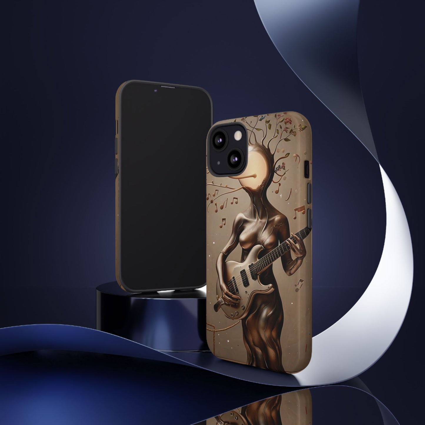 Phone Case Psychedelic Guitar Girl - Surreal Aesthetic Gift for Music Lovers & Art Fans