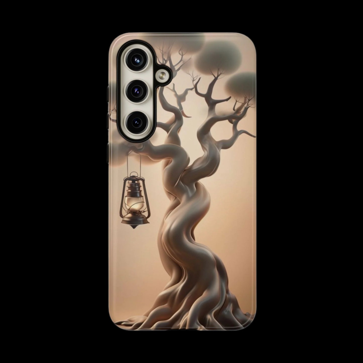 Phone Case Whispers of Hope – Elegant Tree & Lantern - Unique Nature-Inspired Design