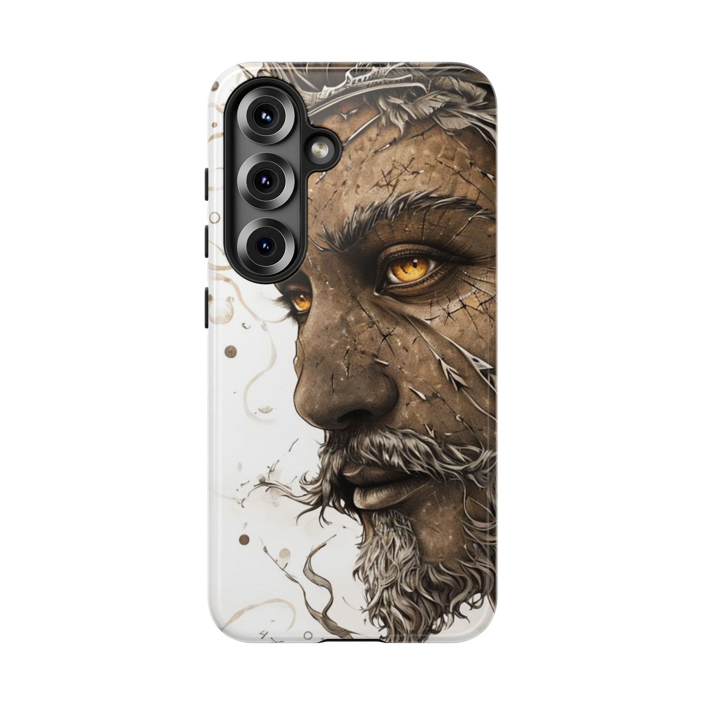 Phone Case Mystical Deity Portrait with Powerful Serene Expression and Ethereal Hues