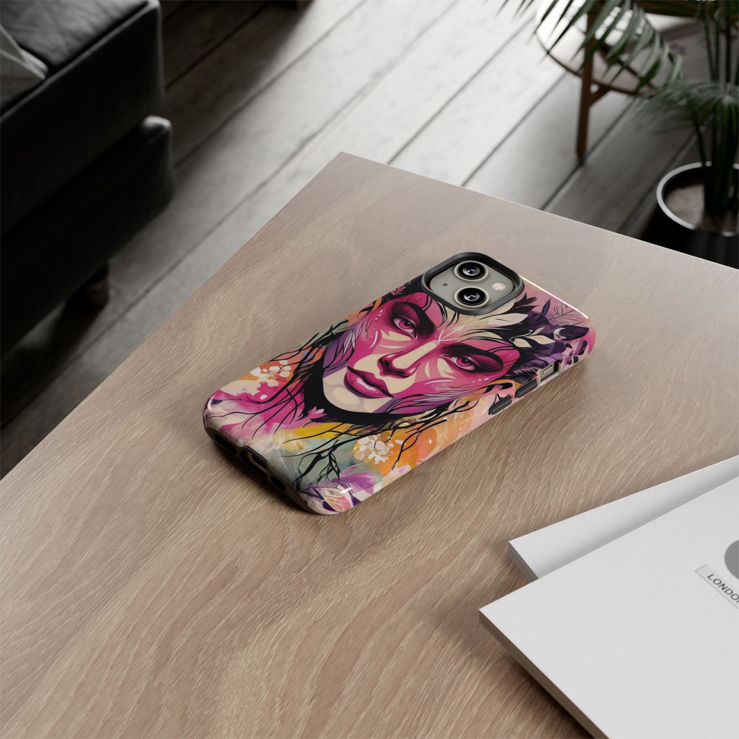 Phone Case Mystic Nature Goddess – Abstract Floral Art for iPhone