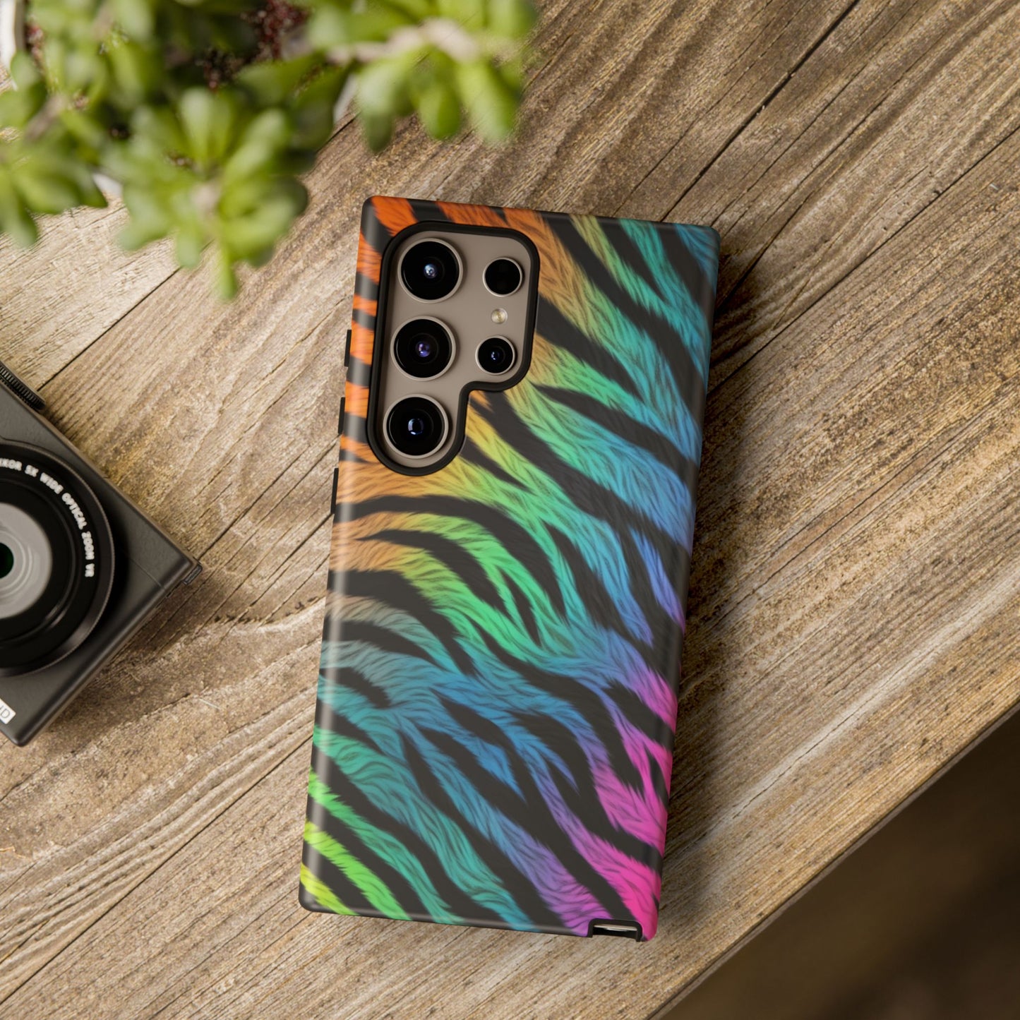 Rainbow Zebra iPhone Case – Colorful Animal Pattern Protective Cover