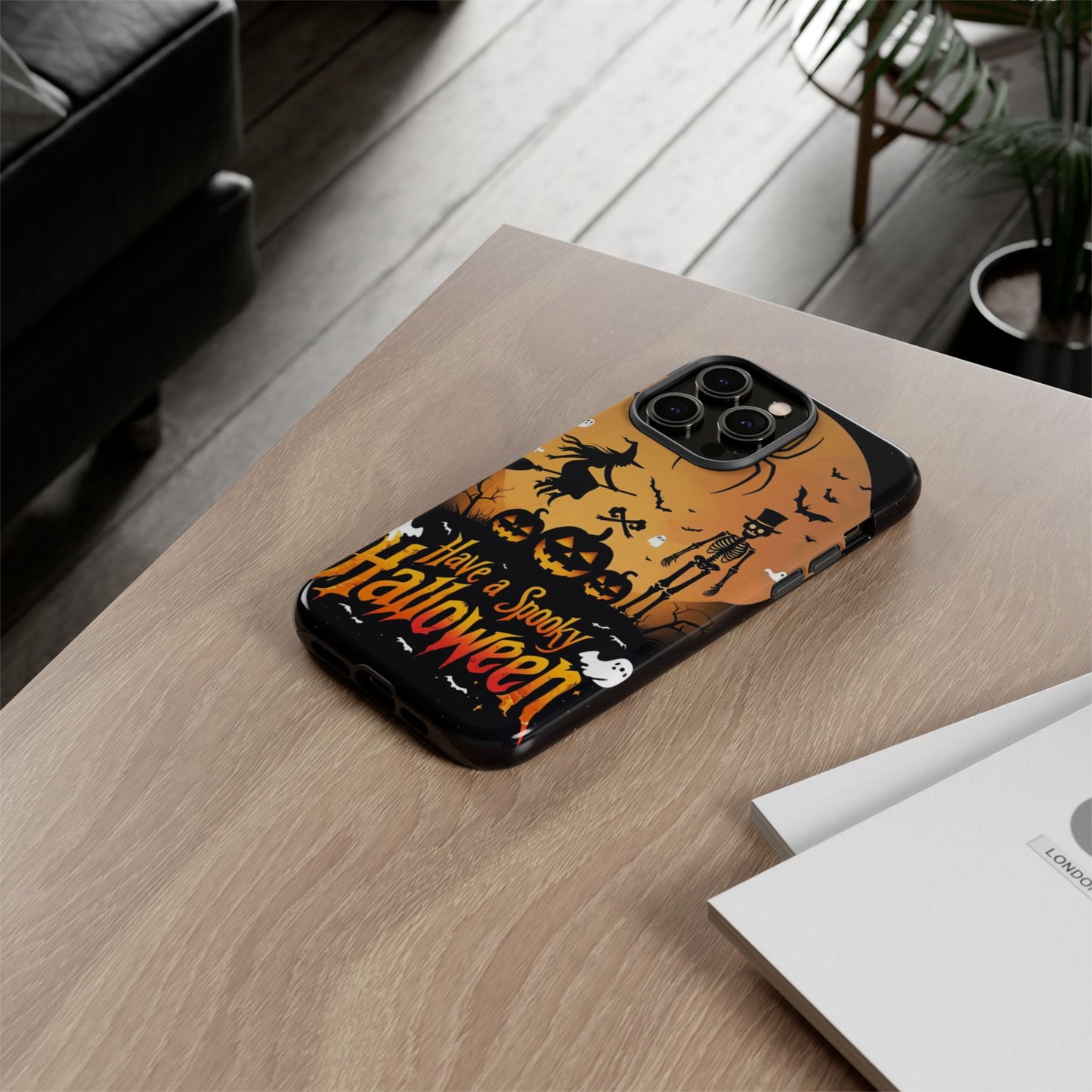 Halloween Phone Case with Jack-o'-Lanterns & Skeletons – Spooky & Stylish Protective Cover