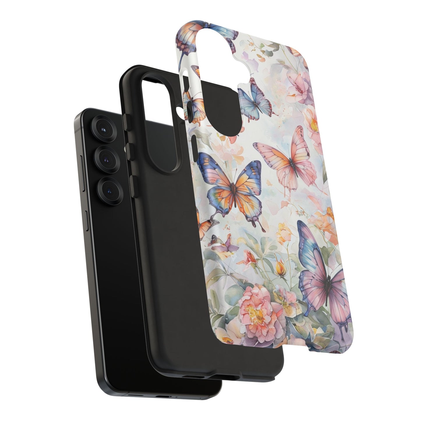 Phone Case Butterfly – Aesthetic Cute Floral Cover - Soft Pastel Butterfly Case