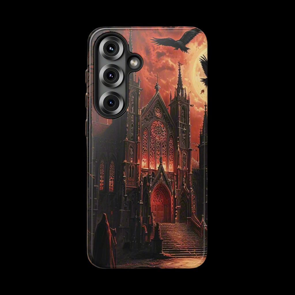 Phone Case Gothic Cathedral - Dark Fantasy Art Cover- Mysterious Gothic Architecture Design
