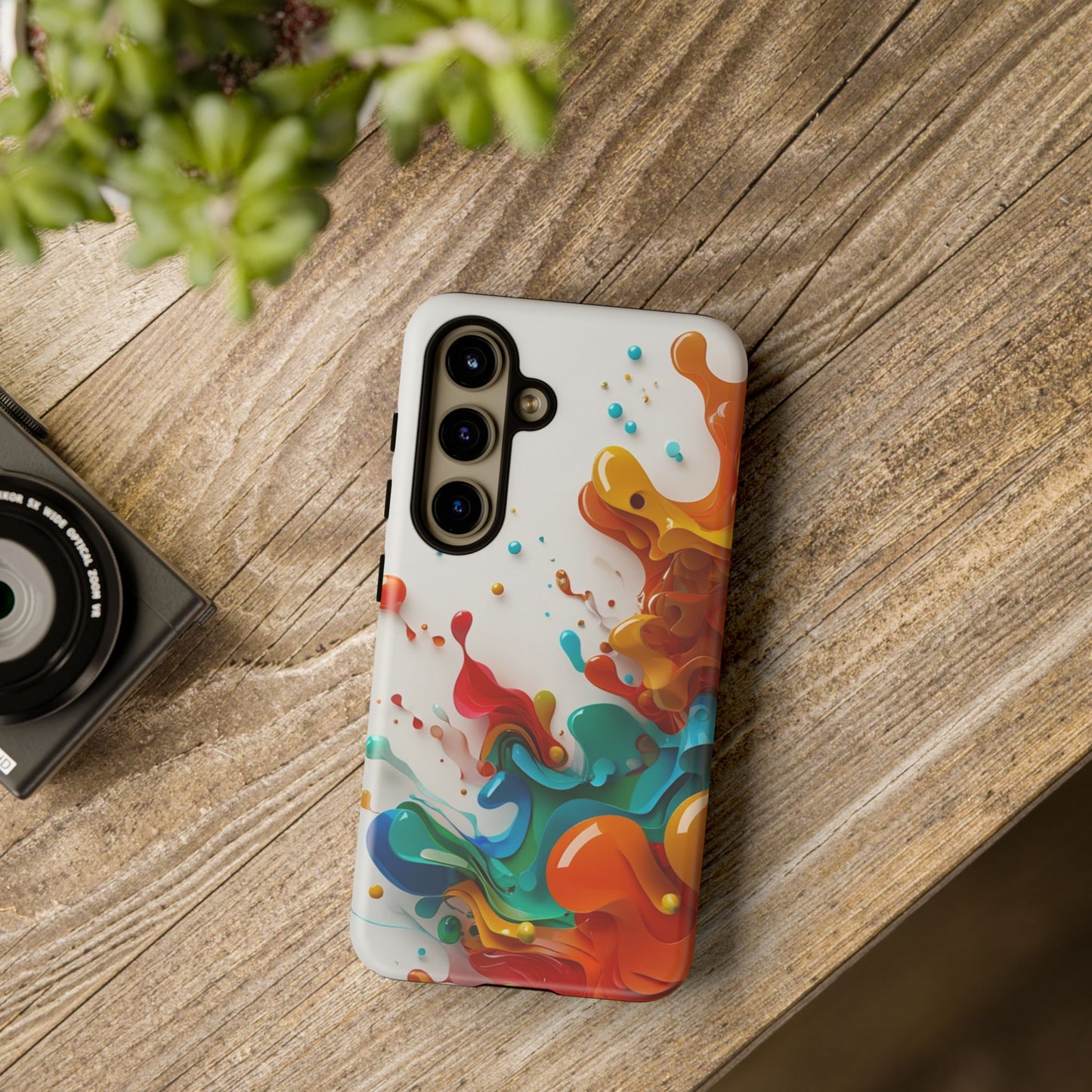 Vibrant Abstract Splash Phone Case – Colorful Artistic Design, Shockproof & Scratch-Resistant