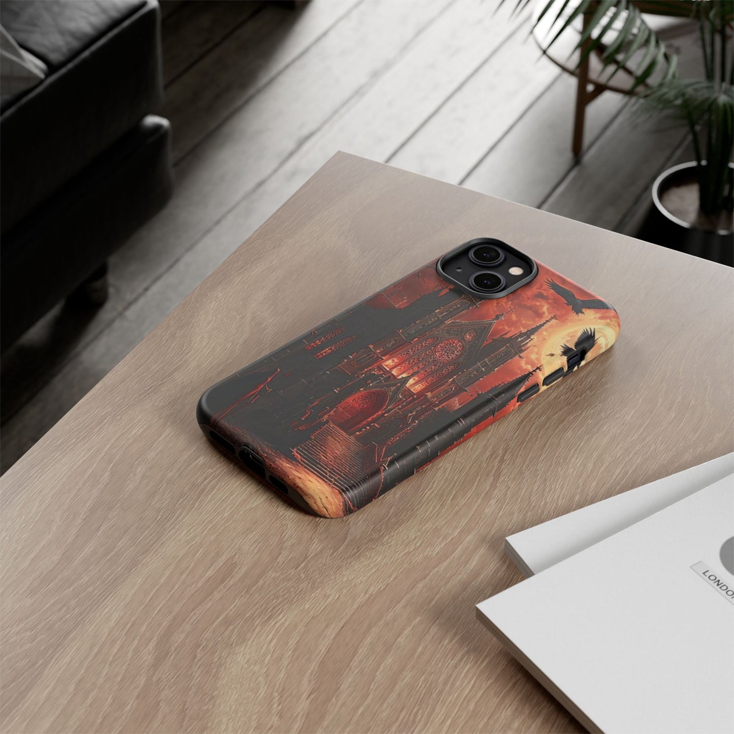 Phone Case Gothic Cathedral - Dark Fantasy Art Cover- Mysterious Gothic Architecture Design