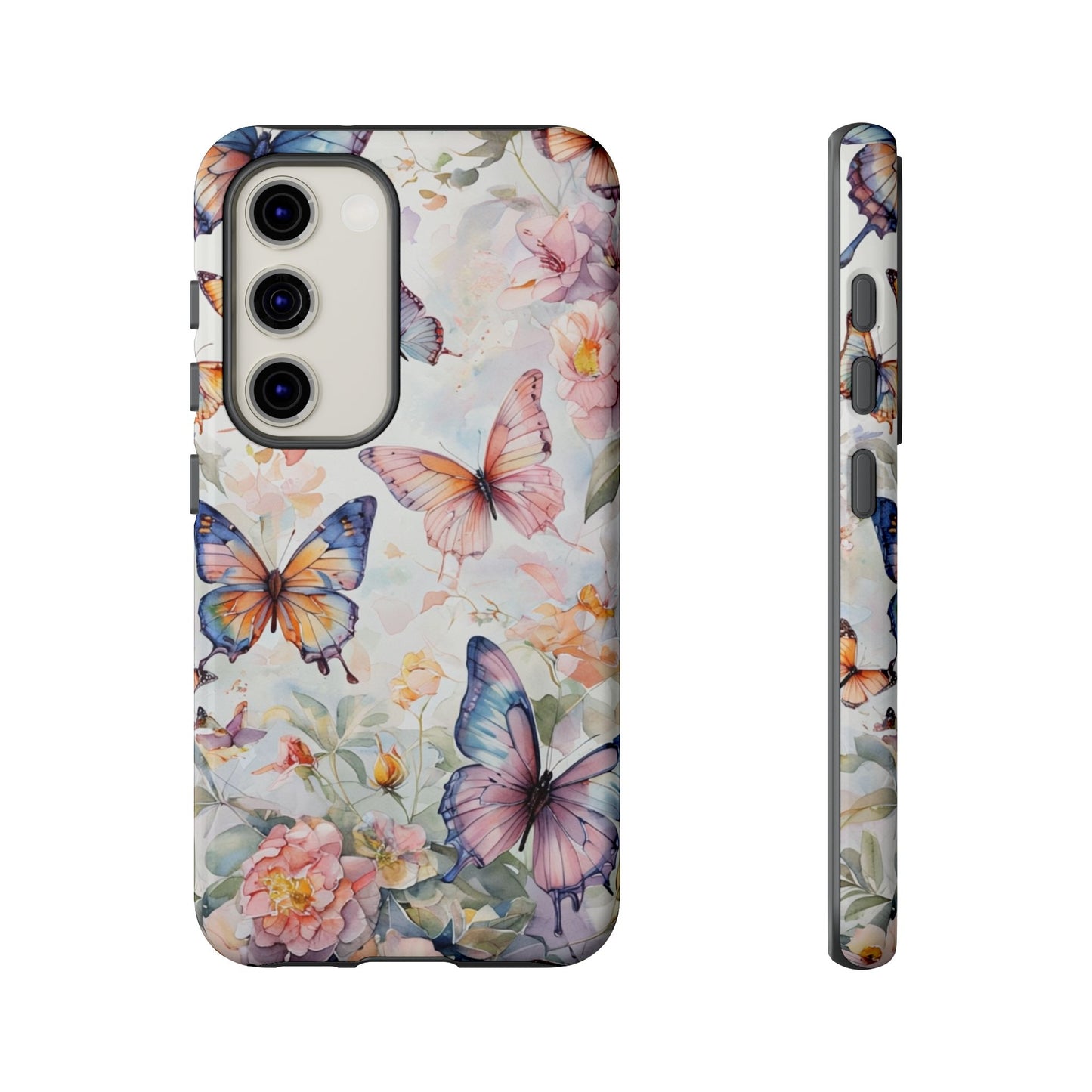 Phone Case Butterfly – Aesthetic Cute Floral Cover - Soft Pastel Butterfly Case
