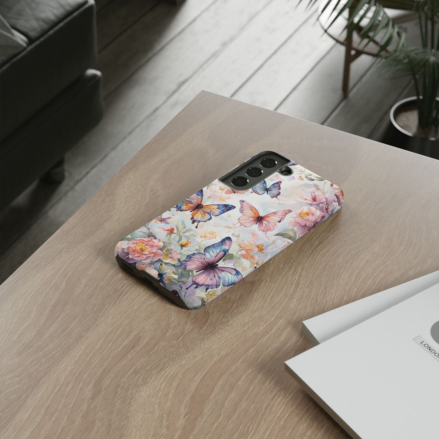 Phone Case Butterfly – Aesthetic Cute Floral Cover - Soft Pastel Butterfly Case
